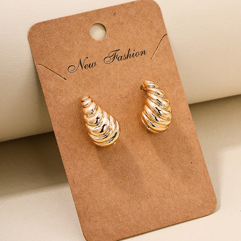 Spiral Metal Small Ladies Earrings - Vienna Verve Collection