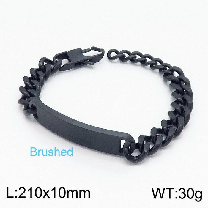 Planderful Adjustable Men Titanium Steel Cuban Bracelet