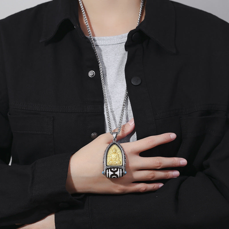 Steel Necklace - Vintage Zodiac Signs And Saint Charms Chain For Men And Women Everyday Luxe