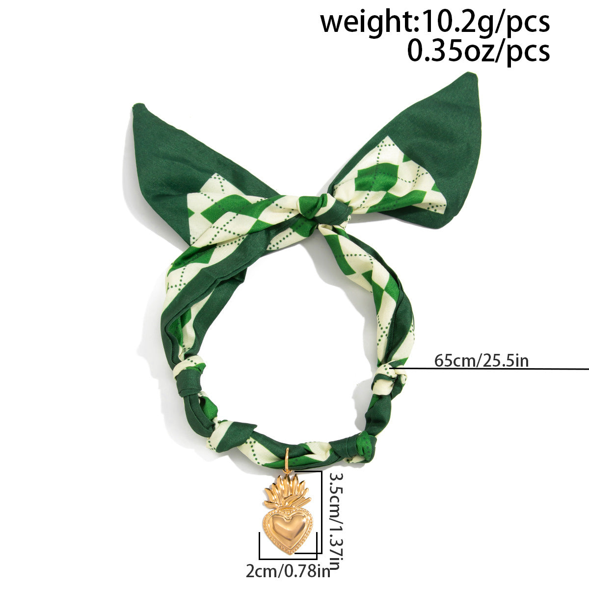 Knotted Ribbon Heart Pendant Necklace