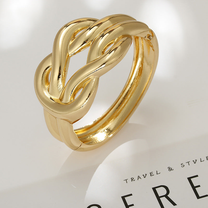 Exaggerated Lines French Style Zinc Alloy Bracelet for Kids