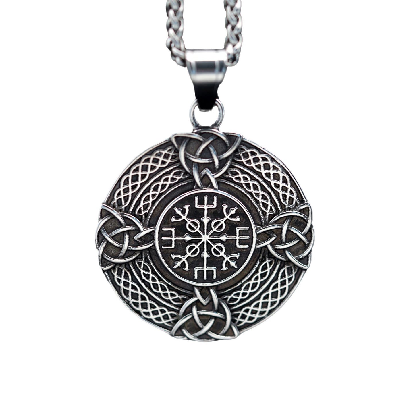 Steel Necklace – Vintage Nordic Celtic Knot Pendant