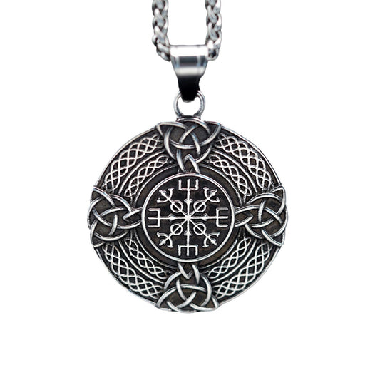 Steel Necklace – Vintage Nordic Celtic Knot Pendant