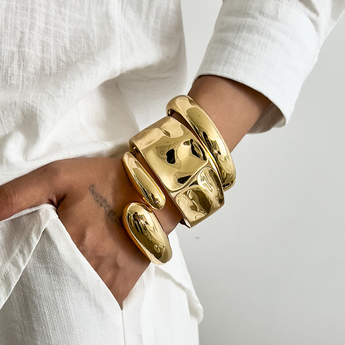 Water Drop Geometric Bracelet By Planderful Vienna Verve For Women Bold Retro Statement