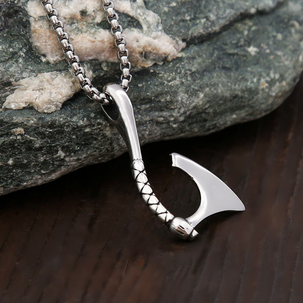 Europe And The United States Retro Long-Handled Axe Necklace