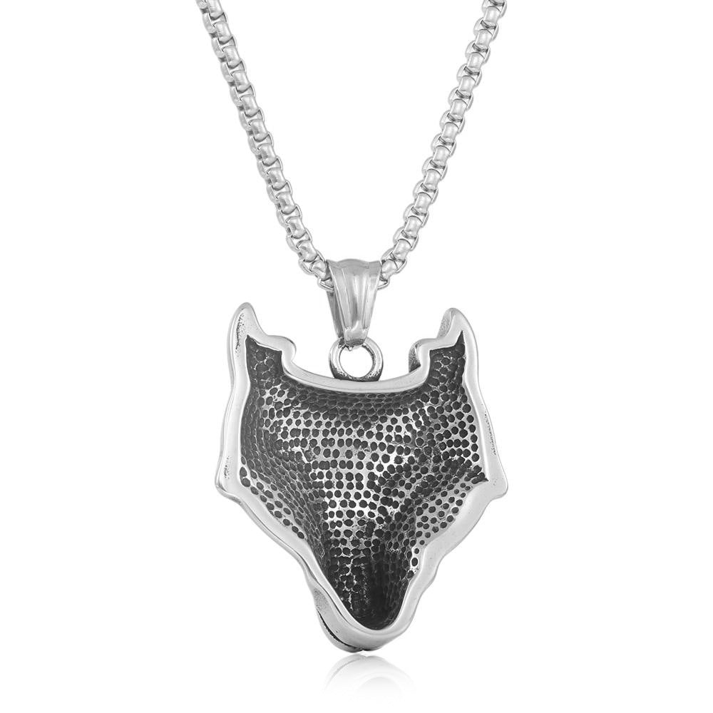 European And American Stainless Steel Fox Pendant Necklace