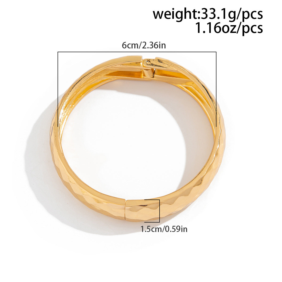 Planderful Vienna Verve Statement Bracelet Exaggerated Rhombus Cut Metal Design For Modern Women