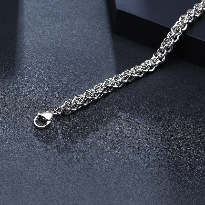 Stainless Steel Lantern Chain Bracelet Steel Male Thick Bracelet