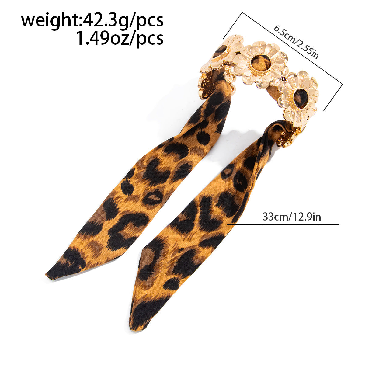 Planderful Silk Scarf Opening Bracelet Vintage Retro Gold Tone For Women Starfish Flower Engraved