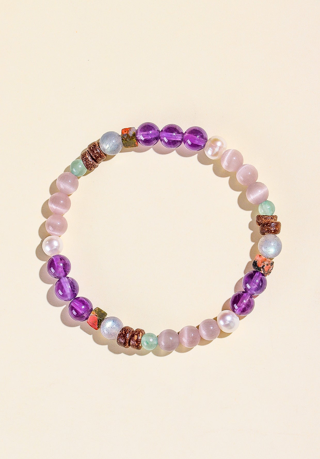 Planderful Fortune's Favor Bracelet – Elegant Freshwater Pearl and Amethyst Design