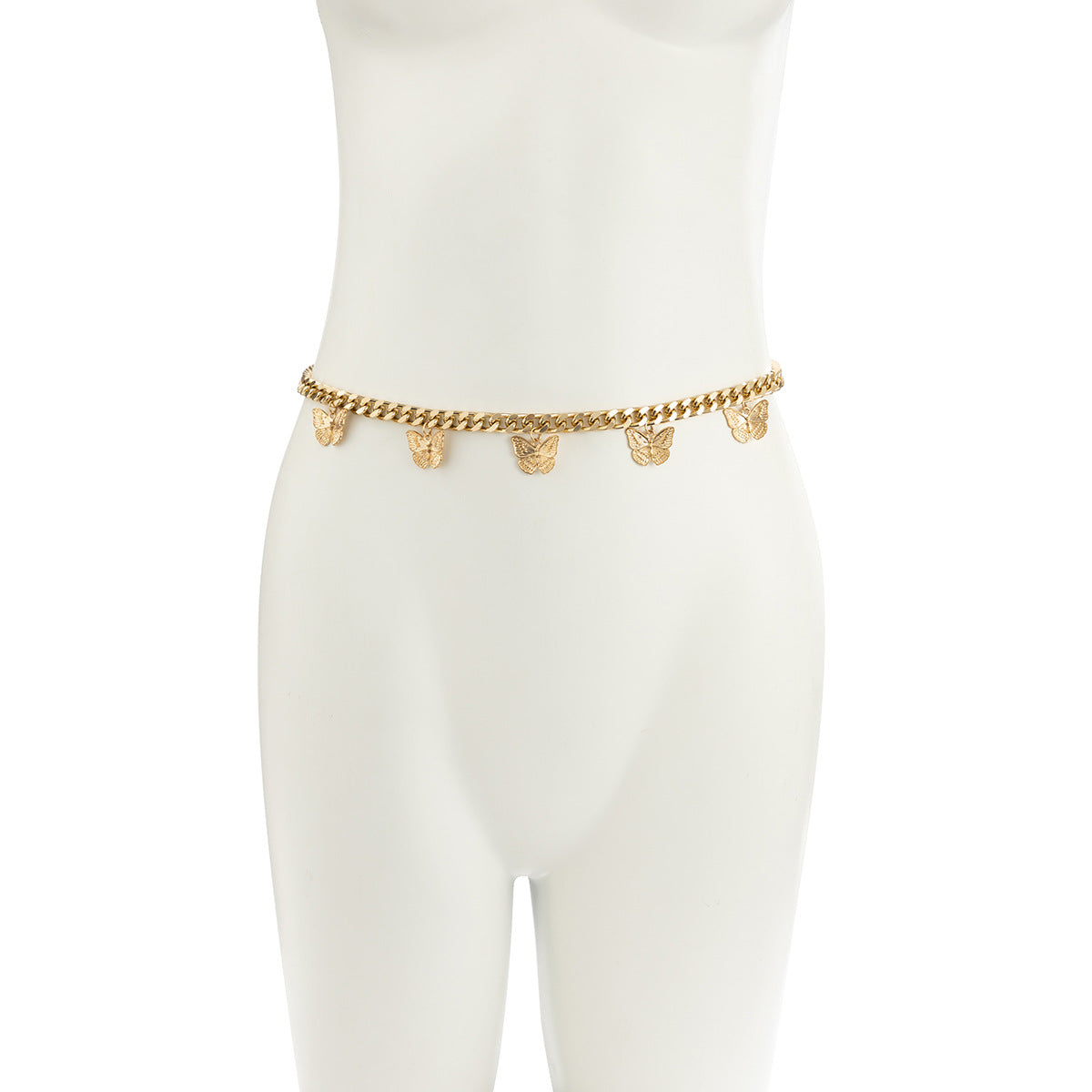 Butterfly Pendant Tassel Waist Chain with Thick Metal Chain as Cross-border Jewelry and Women's Body Accessory