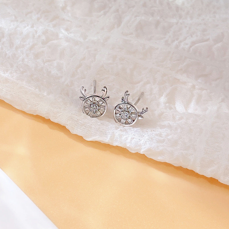 Christmas Stud Earrings New Yilu S925 Sterling Silver Gift