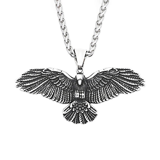 Punk Viking Eagle Stainless Steel Men's Pendant Necklace