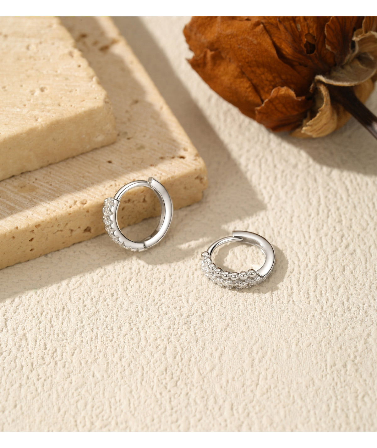 925 Sterling Silver Sparkling Moissanite Earrings