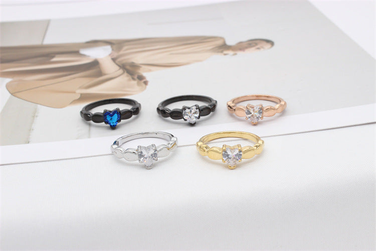 Heart Shaped Zircon Ring For Women By Planderful Everyday Genie Chic Statement Accessory