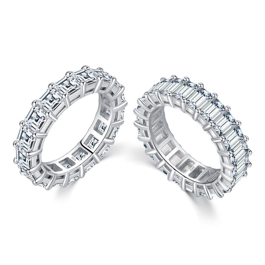 925 Sterling Silver Full-Zircon Band