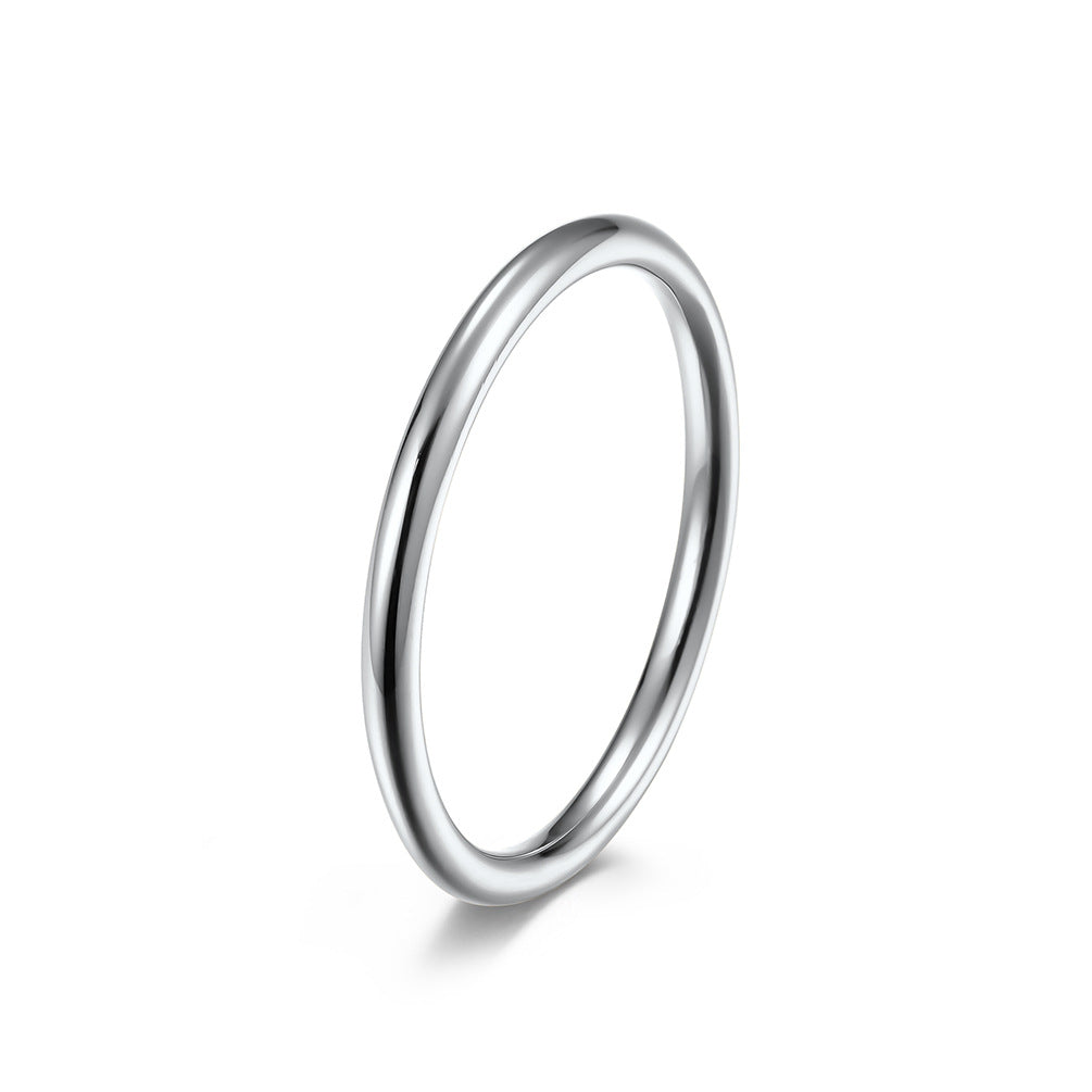 Minimalist Stainless Steel Round Wire Ring Unisex