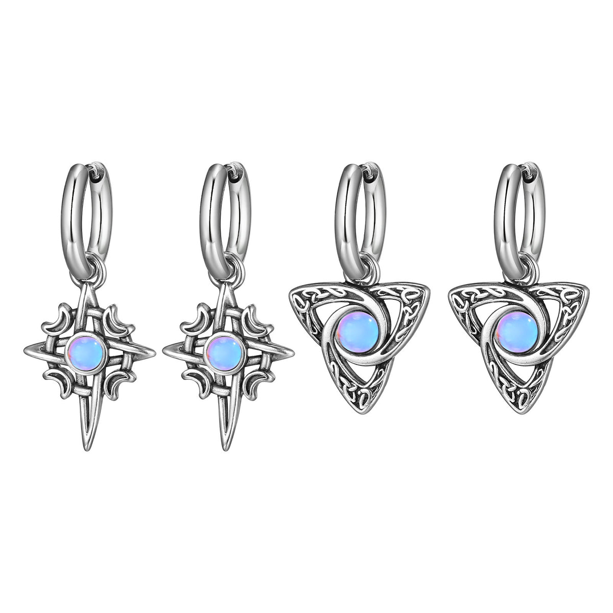 Modern Stainless Steel Earrings — Two Styles