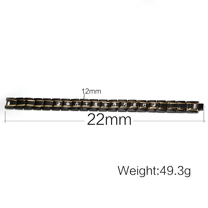Black Stainless Steel Bracelet for Men