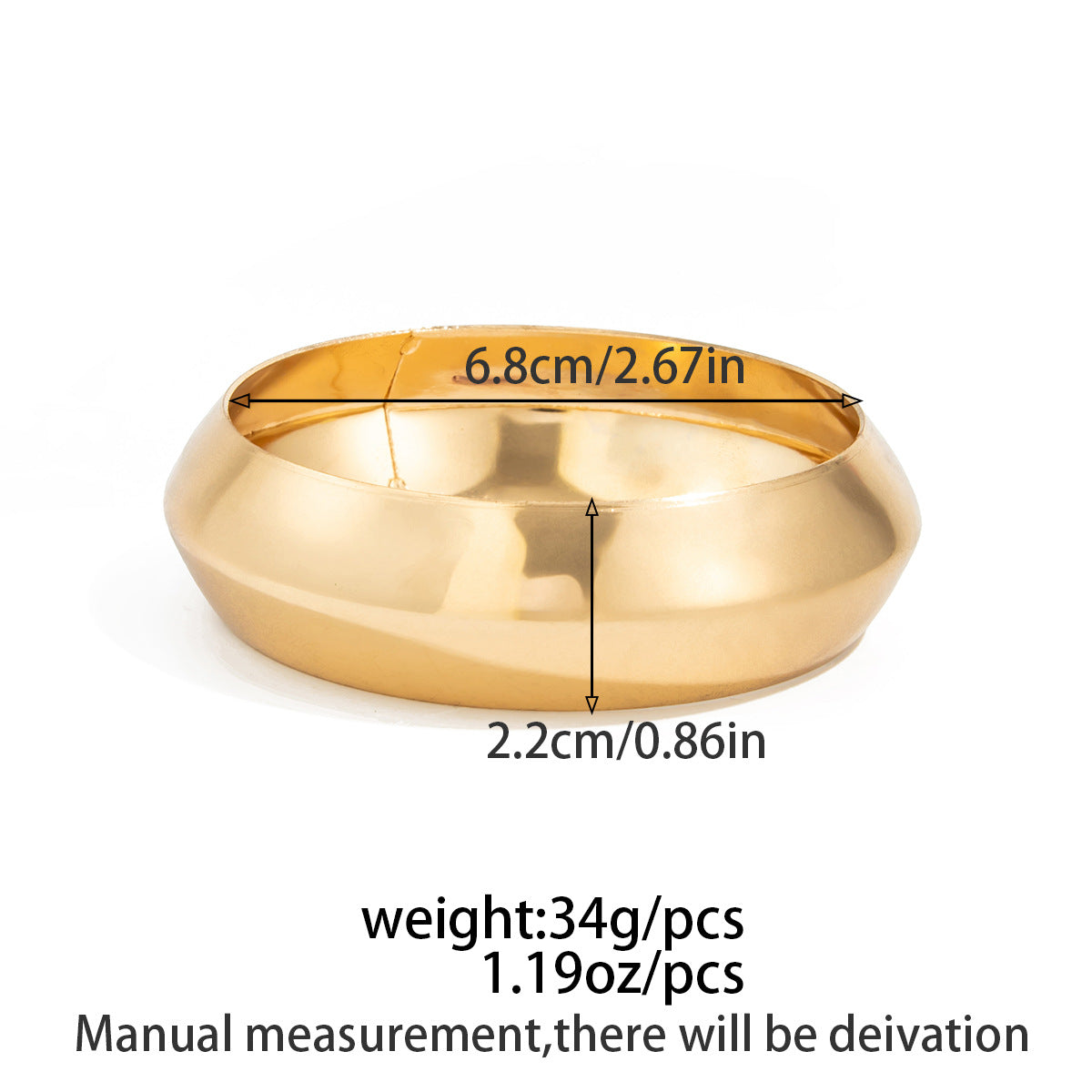 Planderful Vienna Verve Metal Bracelet For Women Smooth Surface Statement Jewelry
