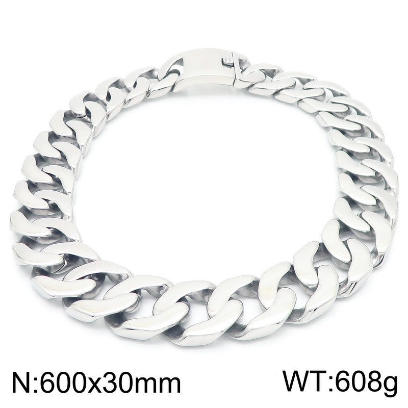 Planderful Exaggerated Wide Cuban Chain Necklace for Men