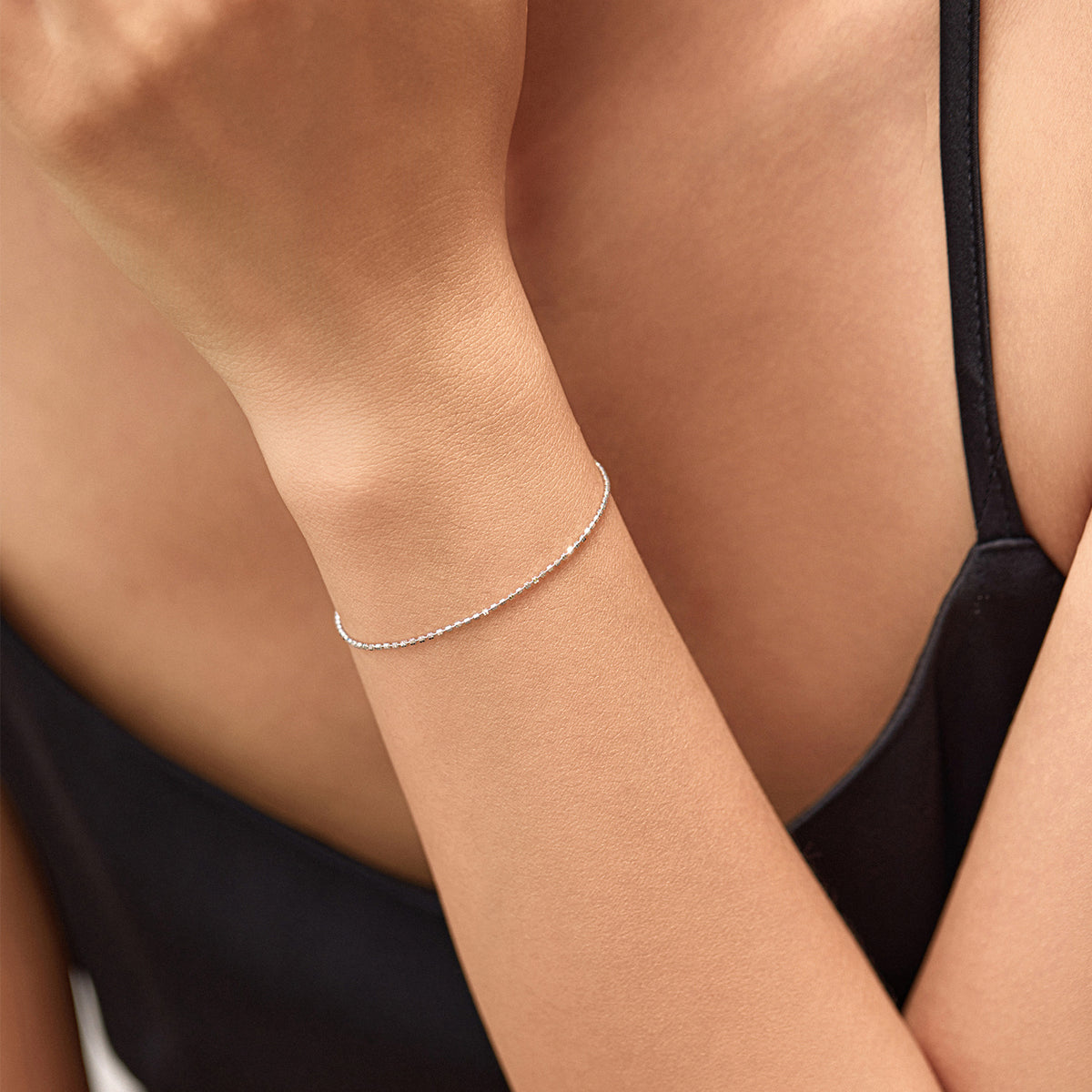 925 Sterling Silver Petite Bead Bracelet