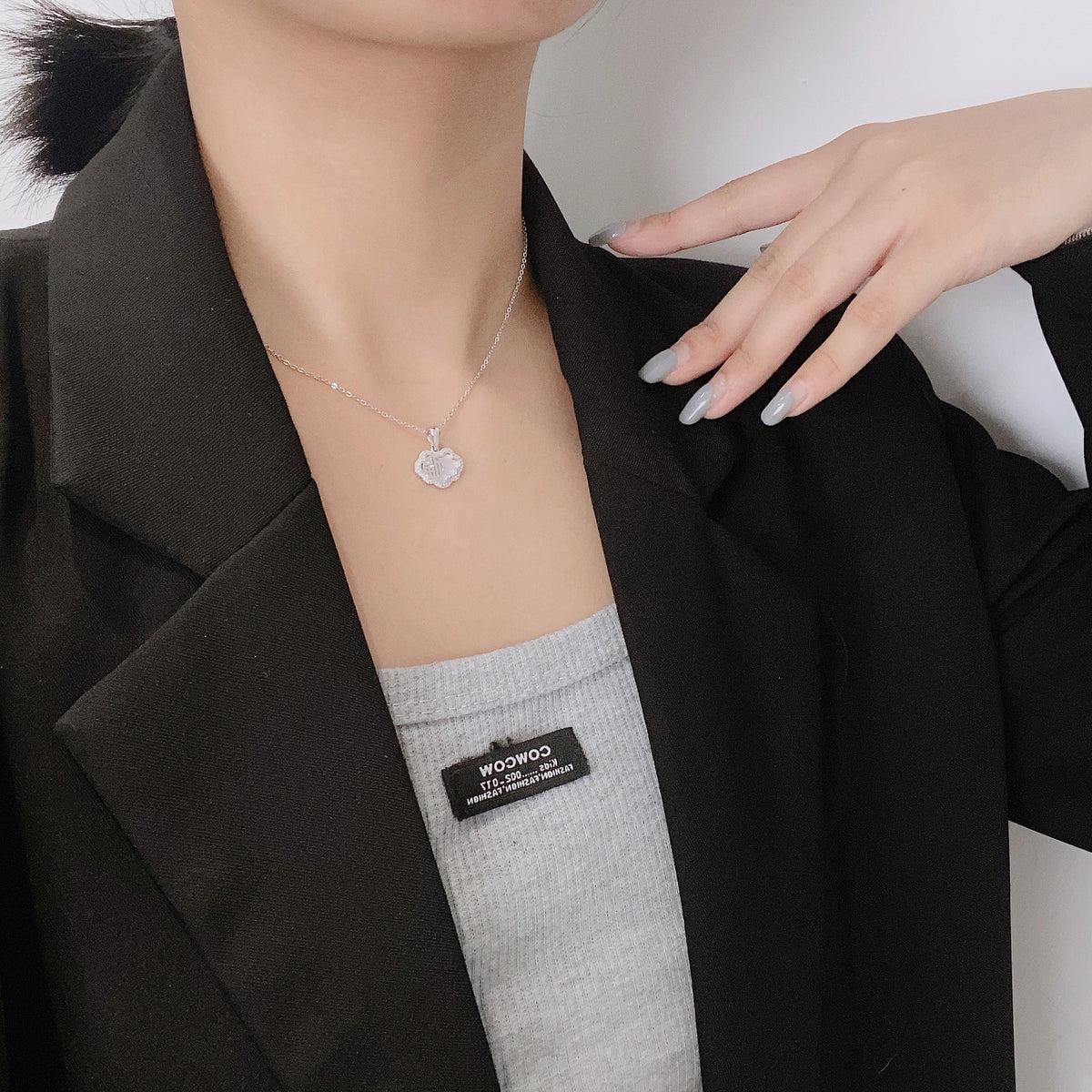 Guochao Fuzi S925 Sterling Silver Women's Pendant Necklace