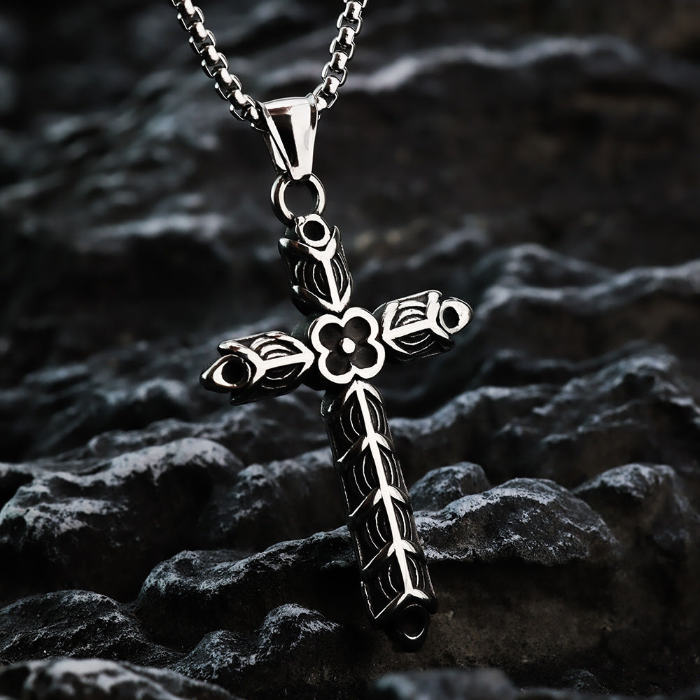 European and American Jewelry Titanium Steel Viking Cross Pendant