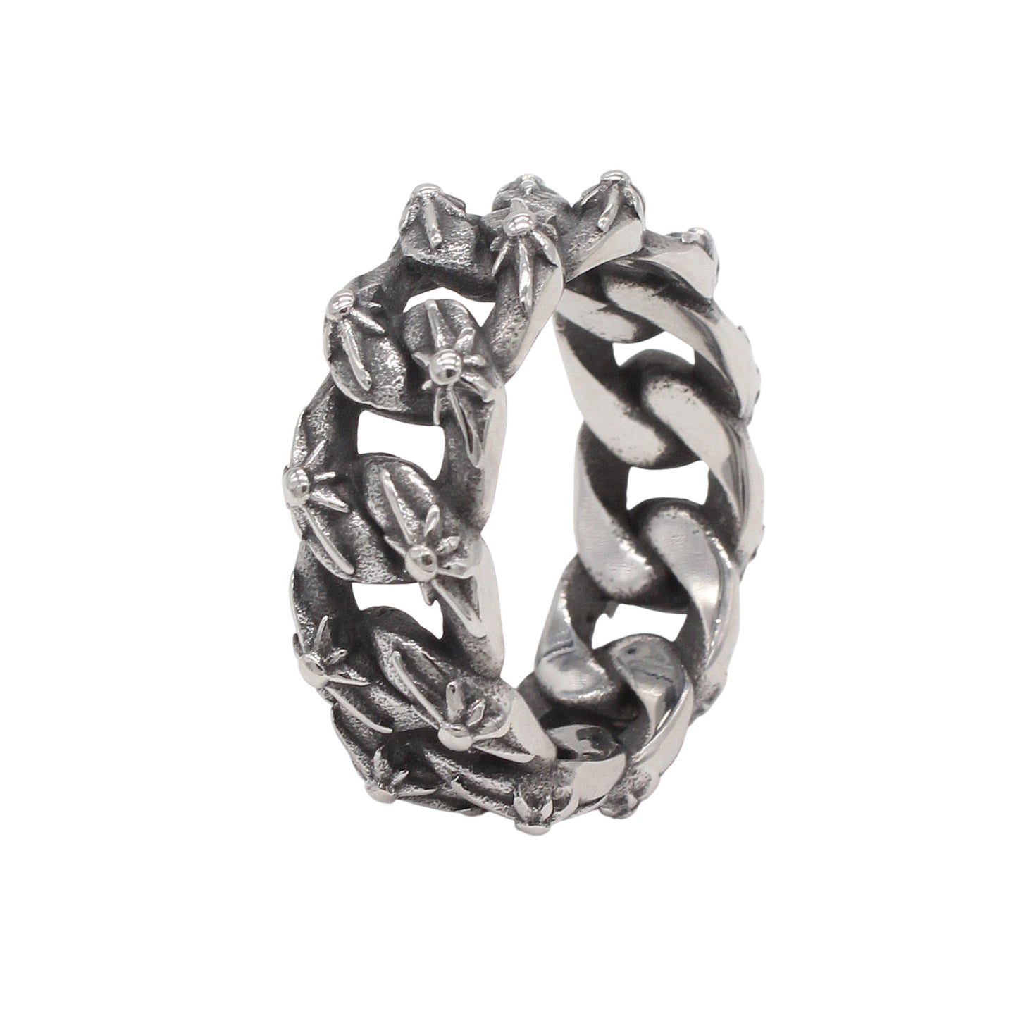 Planderful Jewelry Mens Vintage Steel Ring