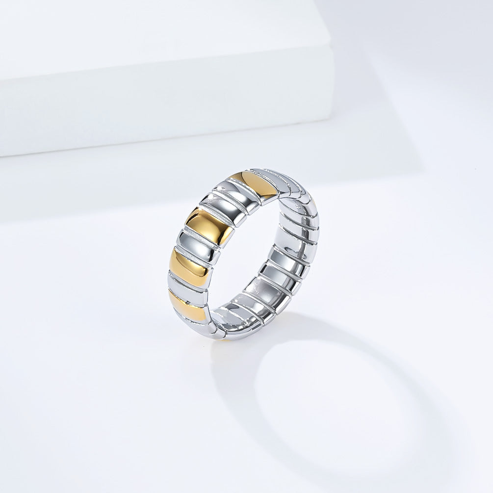 Planderful Everyday Genie 18K Gold Plated Stainless Steel Ring For Women Durable Does Not Fade Statement Jewelry