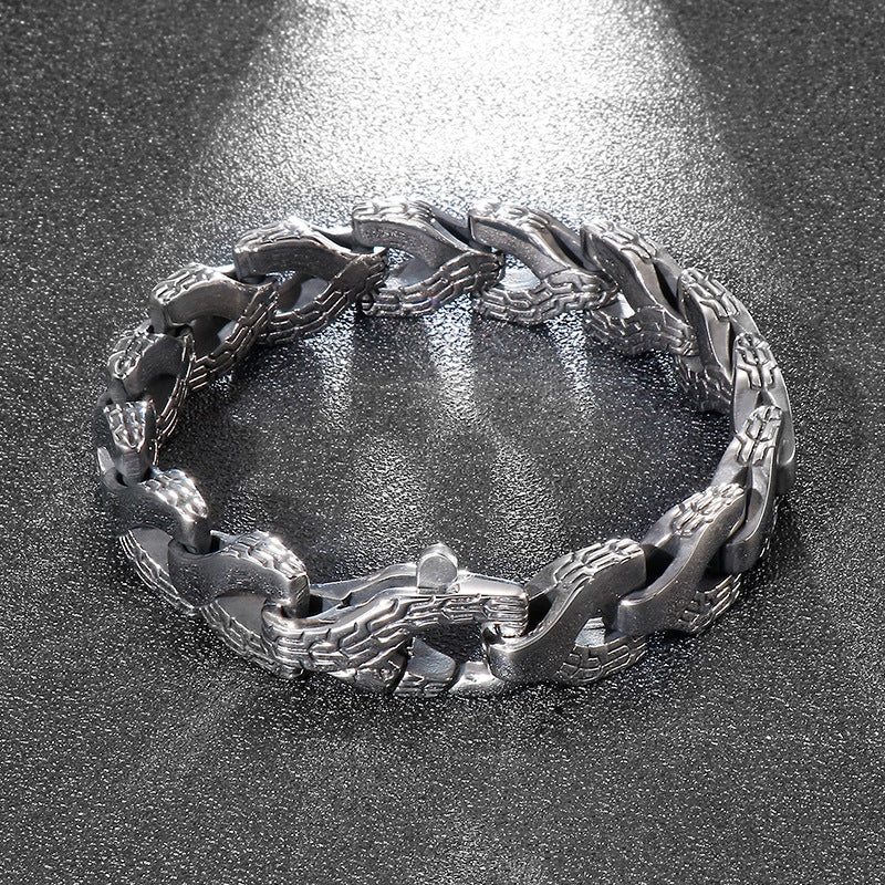 Punk Style Keel Men's Titanium Steel Bracelet