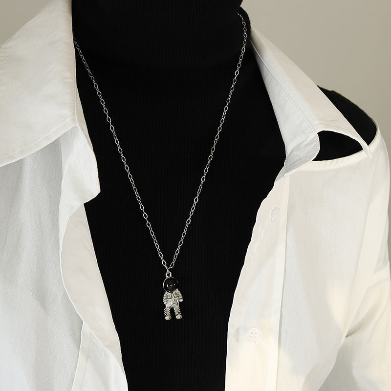 Space Explorer Titanium Steel Pendant Necklace - Unisex Hip-Hop Fashion Piece