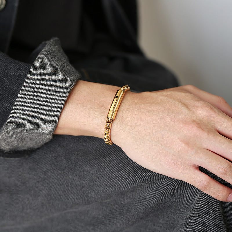 Jewelry Stainless Steel Pearl Chain Titanium Steel Bracelet