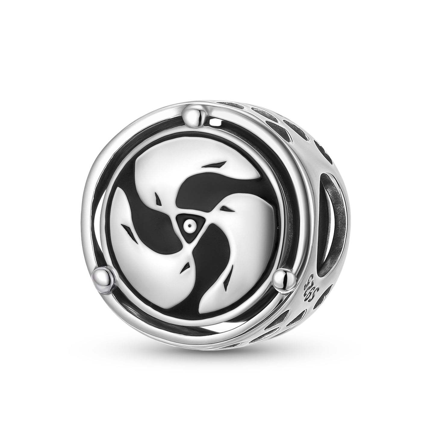 Planderful Jewelry Sterling Silver Beading Pendant Featuring Three Fish Symbol Elegant Minimalist Jewelry Gift