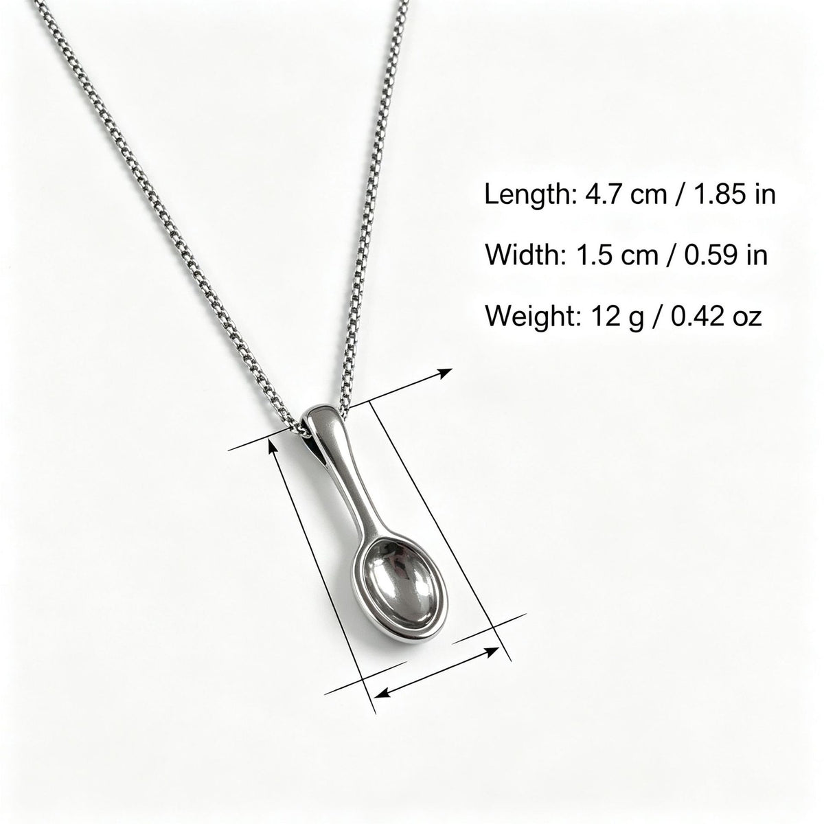 Titanium Steel Spoon Pendant Necklace Female Collarbone Chain