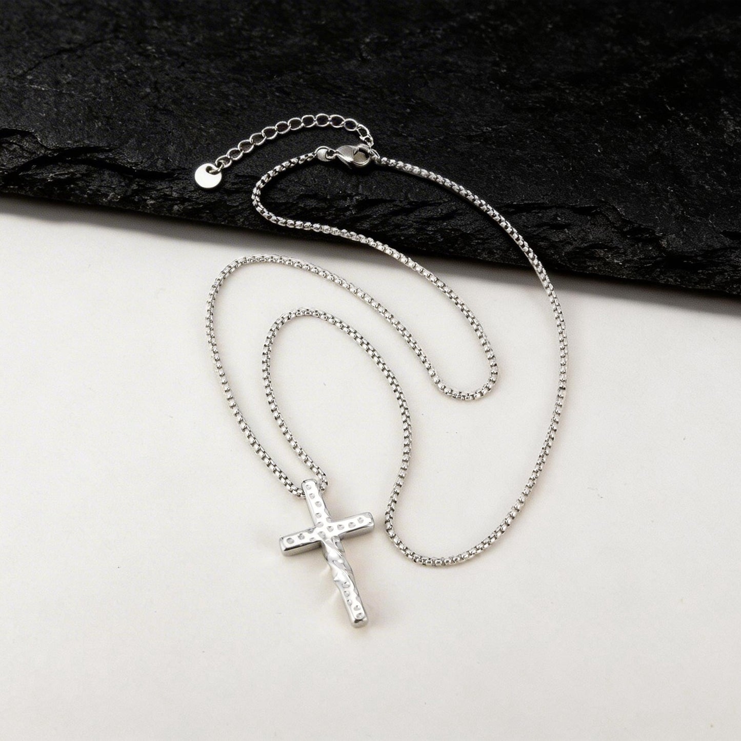 Hot-Selling Unisex Hip-Hop Stainless Steel Cross Necklace T-Shirt With Chain