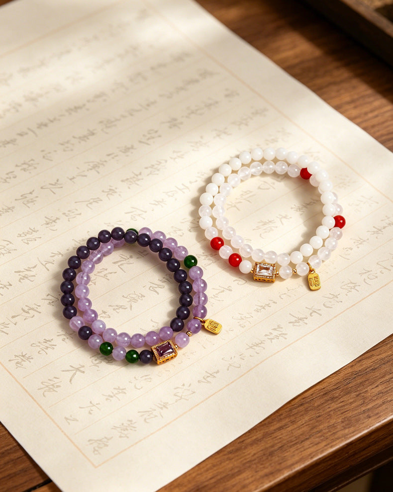 Amethyst Double-Wrap Bracelet