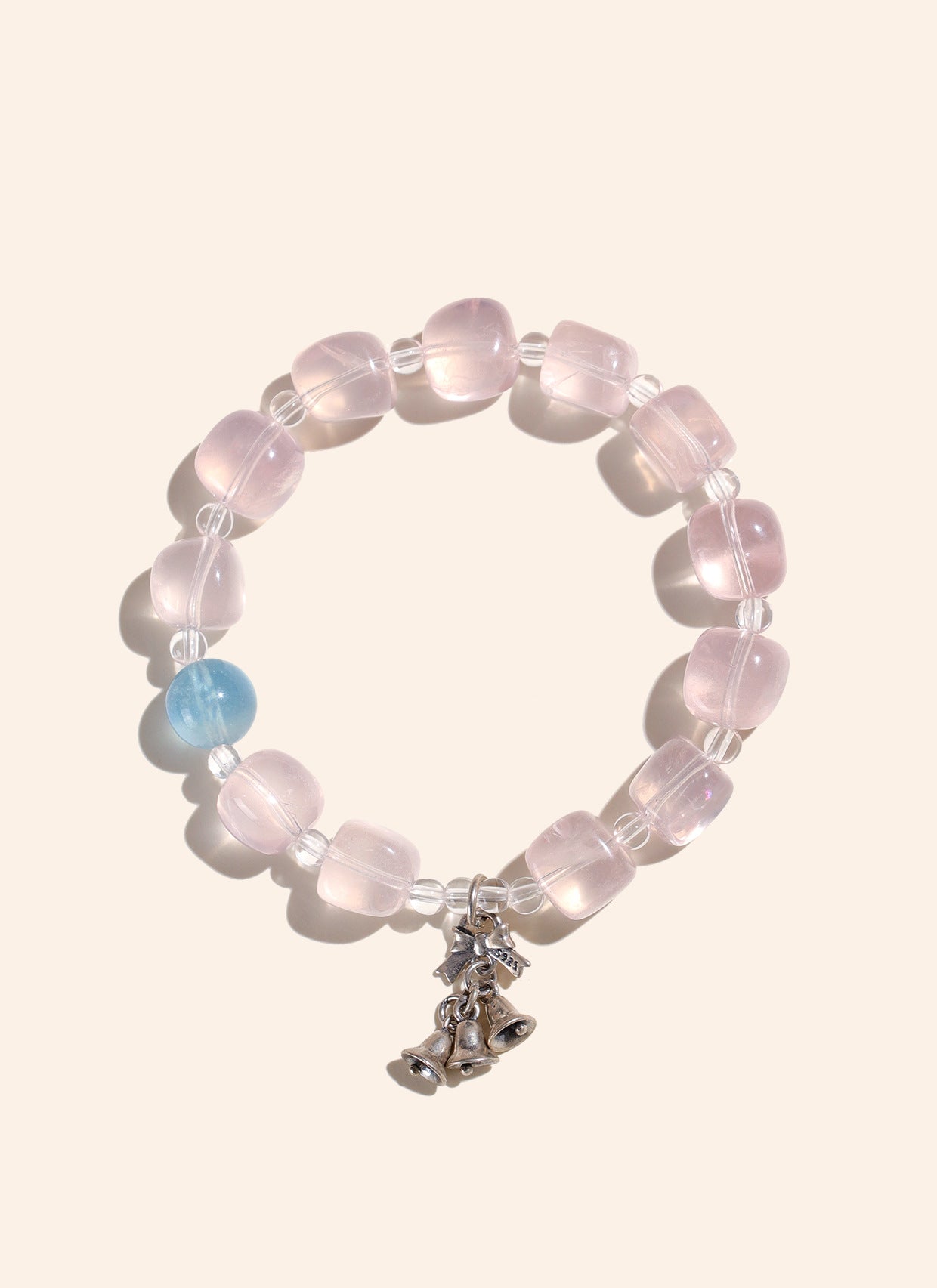 Planderful Fortune's Favor Bracelet – Elegant Pink Crystal and Aquamarine Design