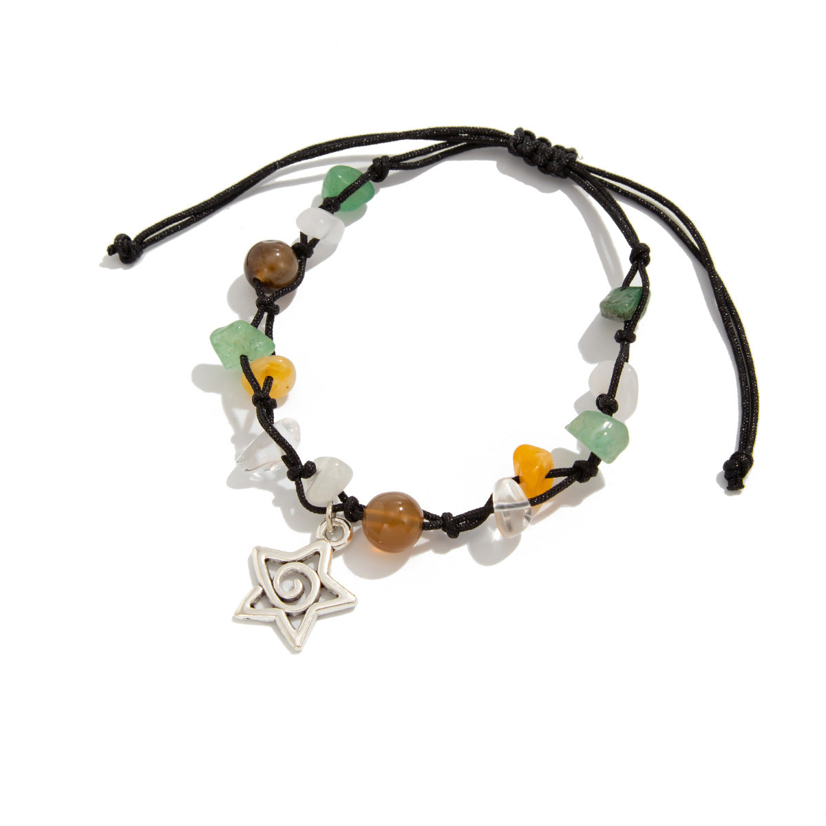 Planderful Vienna Verve Beaded Pendant Bracelet For Women Adjustable Pull Rope Statement Star Sun Charm
