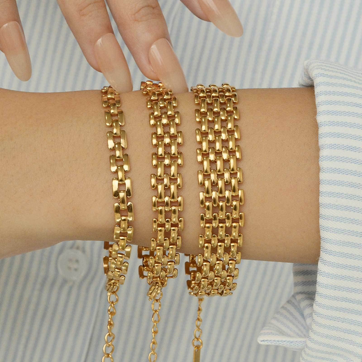 Strap Women Gold Stainless Steel Bracelet for Women
