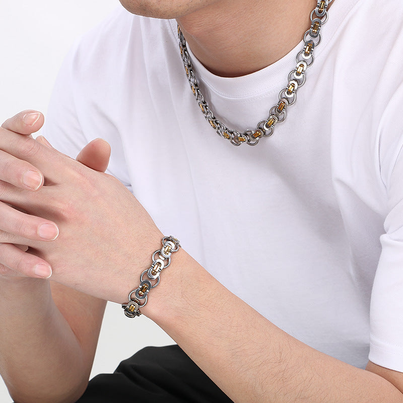 Personalized Hip Hop Emperor Chain Circle Bracelet For Men
