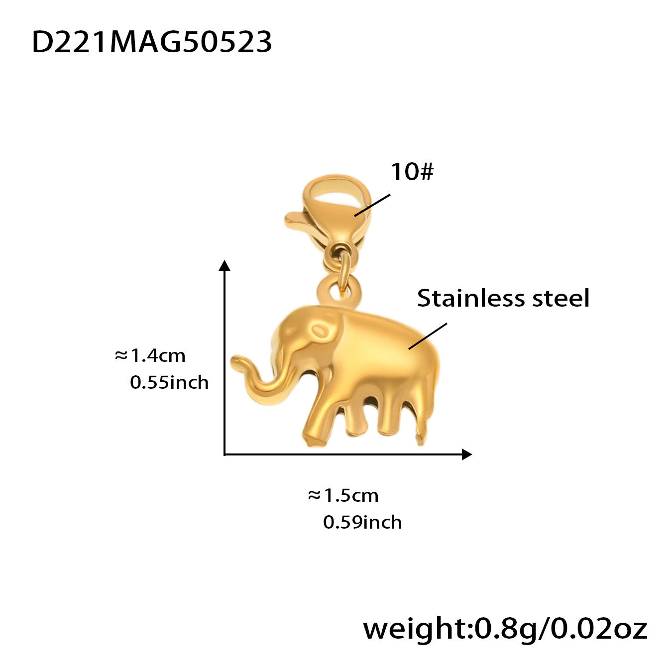 Planderful Everyday Genie Elephant Womens Bracelet 18K Gold