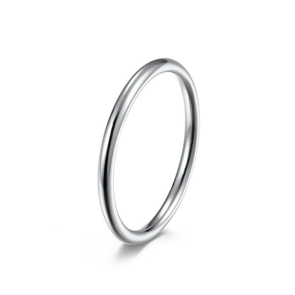 Minimalist Stainless Steel Round Wire Ring Unisex