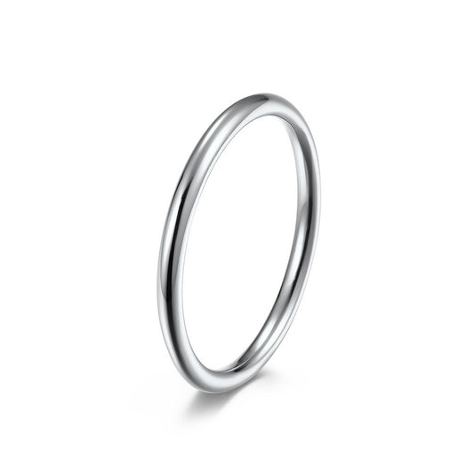 Minimalist Stainless Steel Round Wire Ring Unisex