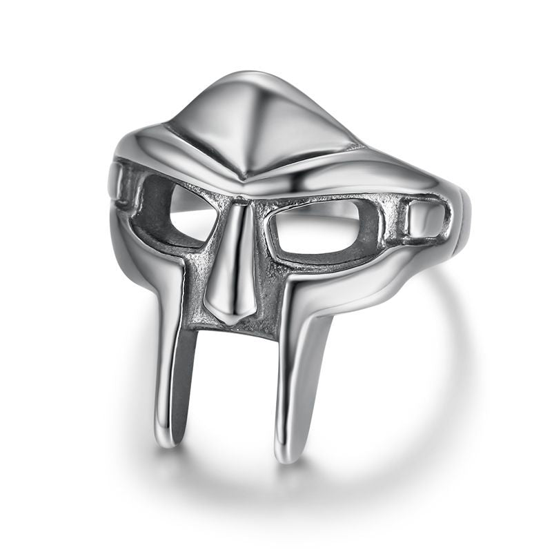 Planderful Spartan Helmet Ring Stainless Steel Retro Gladiator Mens Ring For Everyday Wear