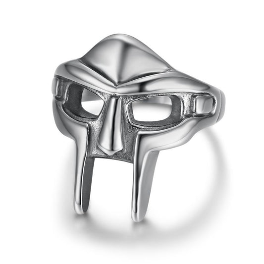 Planderful Spartan Helmet Ring Stainless Steel Retro Gladiator Mens Ring For Everyday Wear