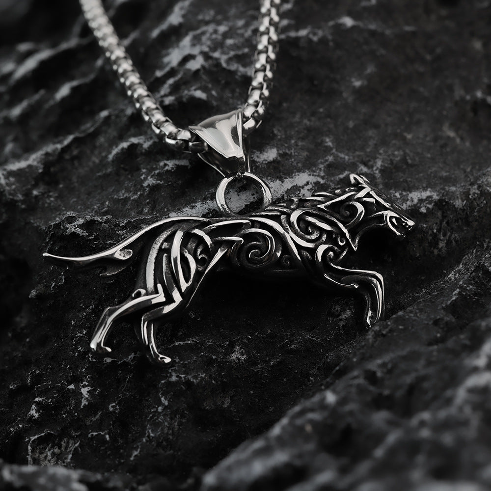 European And American Jewelry Titanium Steel Pendant Necklace For Men