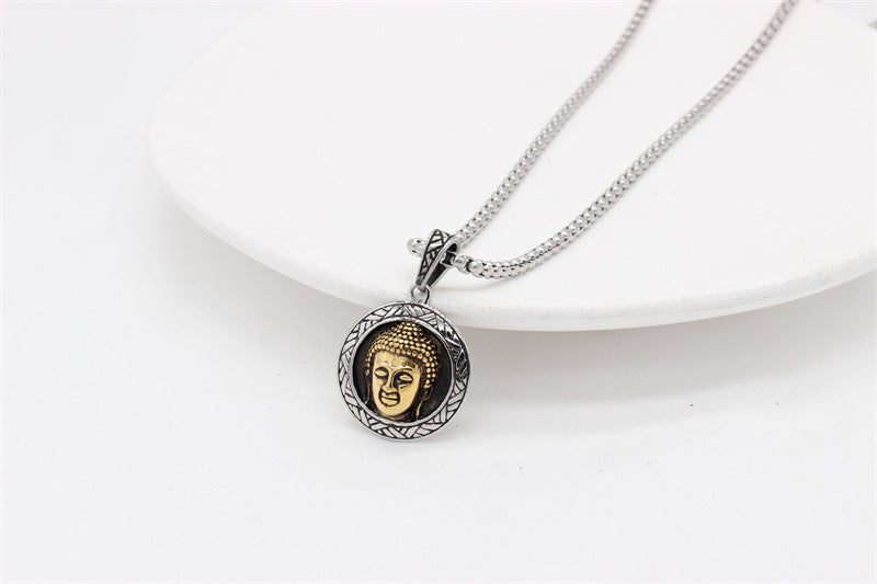 Planderful Tathagata Buddha Pendant Titanium Steel Unisex Spiritual Protection Jewelry