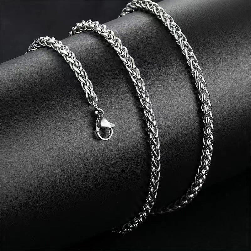 Keel Flower Stainless Steel Pendant Necklace