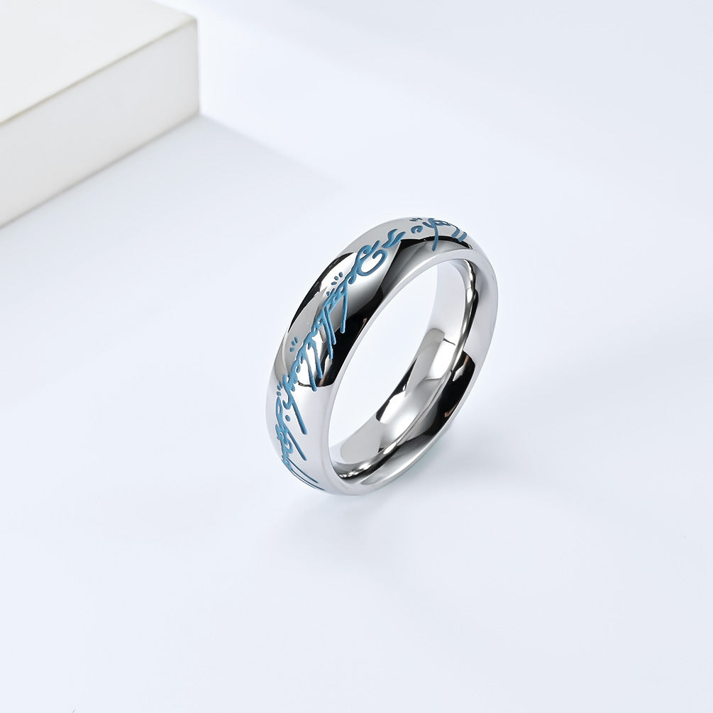 Steel Ring – Statement Unisex Everyday Genie Luminous Ring From Planderful Collection